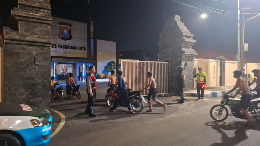 Balap Liar di Pasuruan Kota Dibubarkan Aparat