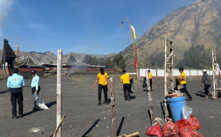 Bakti Bersih di Bromo Jadi Wujud Kepedulian Polres Probolinggo